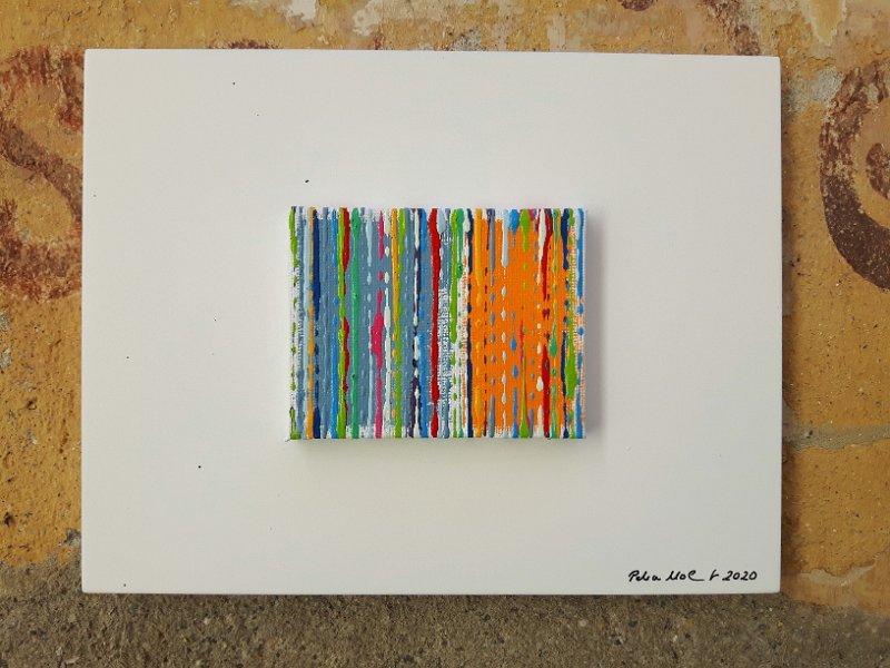 Coloured lines 21 2020 17x22 Acryl-Lack LW, SOLD